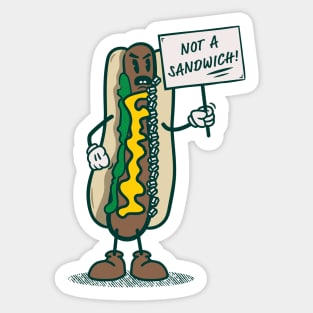 Protesting Hot Dog! Sticker